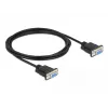 Sarjaporttikaapeli DeLOCK 86605 musta 2 m RS-232 Sub-D9