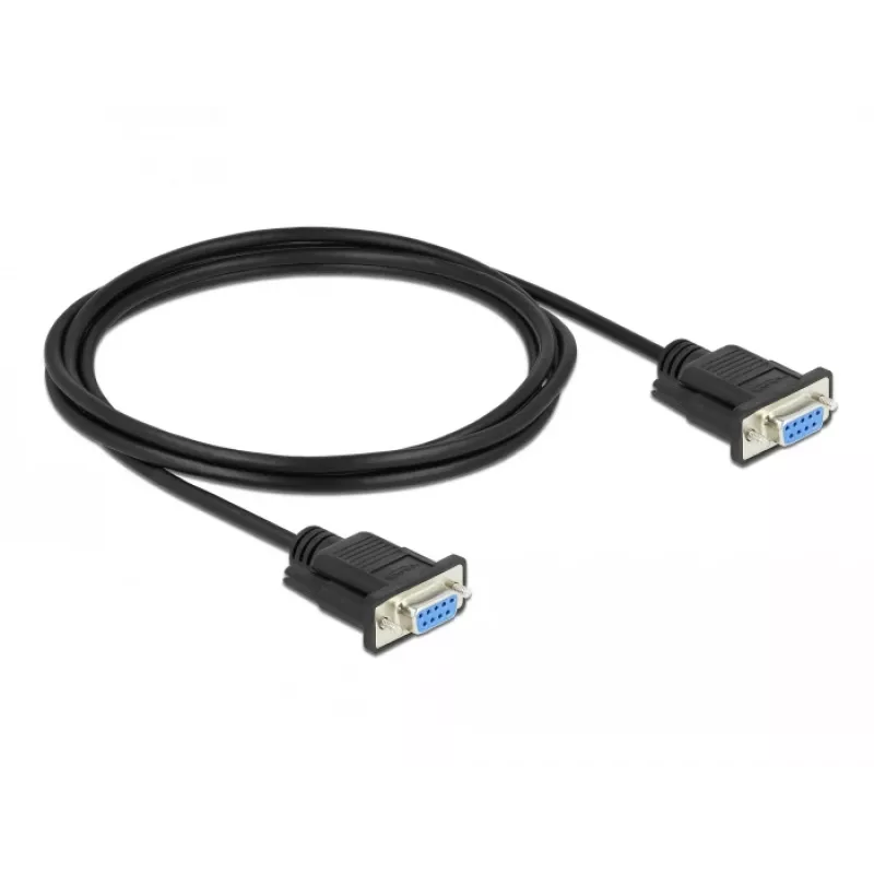 Sarjaporttikaapeli DeLOCK 86605 musta 2 m RS-232 Sub-D9