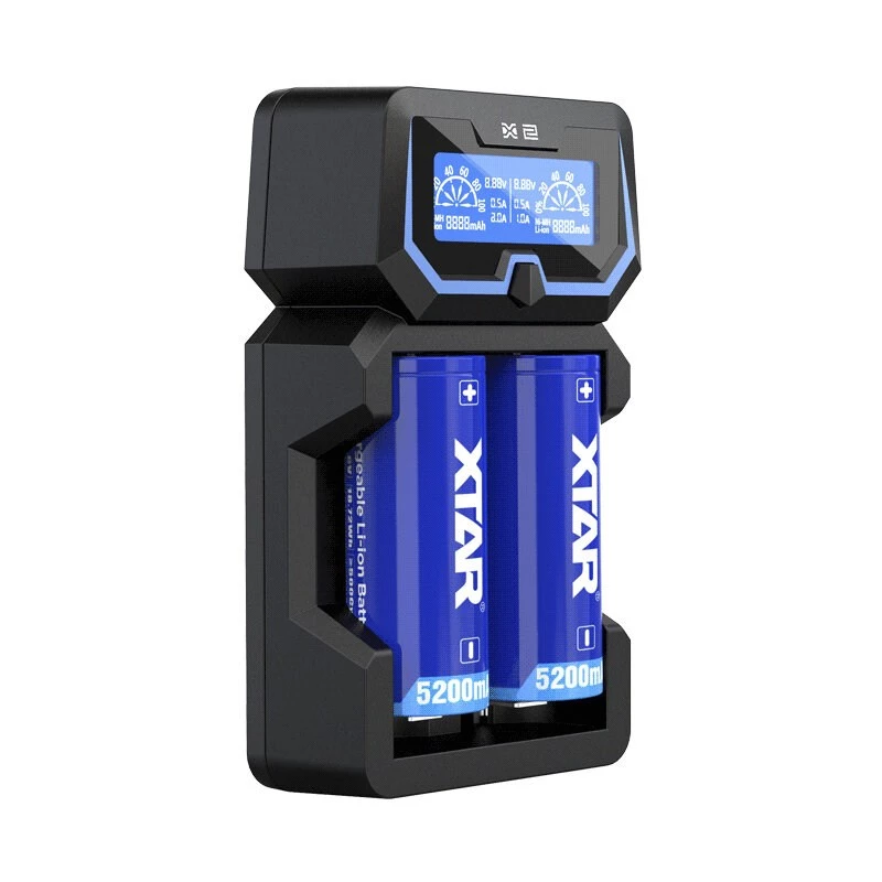 XTAR X2 -laturi Li-Ion 18650 -akuille