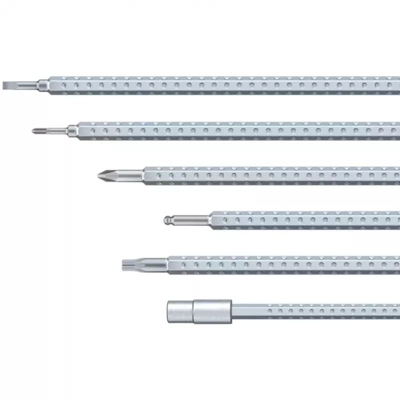 Wiha 27820 System 4 ruuvimeisselisarja vaihdettavilla terillä, 11 kpl, ura/Phillips/TORX/kuusiokolo, rullakotelolla, musta/punainen