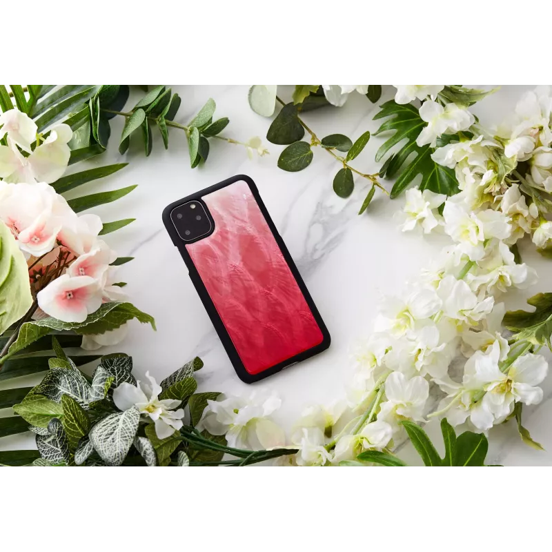 Älypuhelinkotelo iKins iPhone 11 Pro Max – pink lake mustalla reunuksella