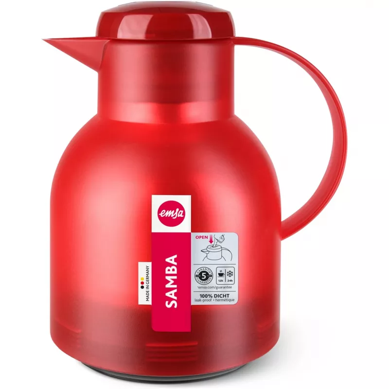 EMSA 504232 karahvi/kannu/pullo punainen, läpinäkyvä