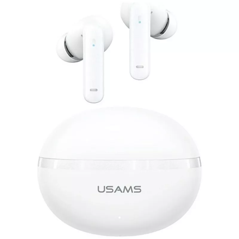 Bluetooth-kuulokkeet Usams TWS E02 ANC+ENC valkoinen