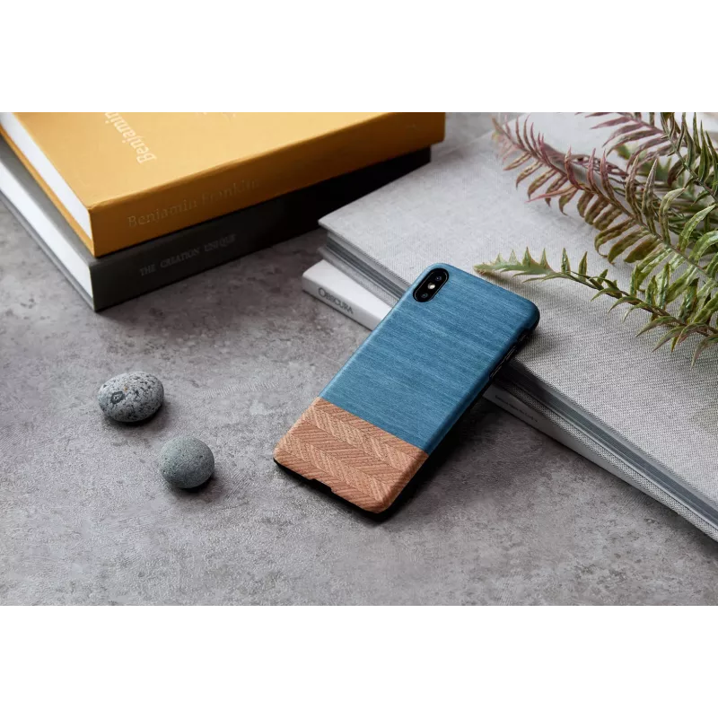 Älypuhelinkotelo man and wood iPhone XS Max:lle — Denim musta