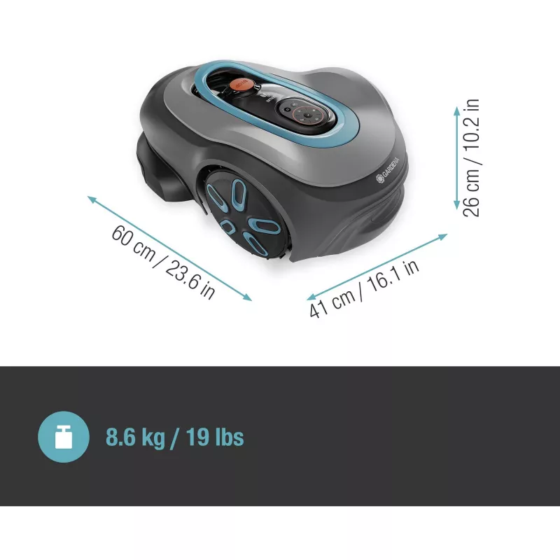 Gardena smart SILENO pro -robottiruohonleikkuri akku 600 m² 16 cm