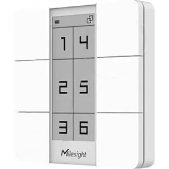 Langaton seinäpainike Milesight WS156-868M E-Ink-näyttö LoRaWAN, 868 MHz