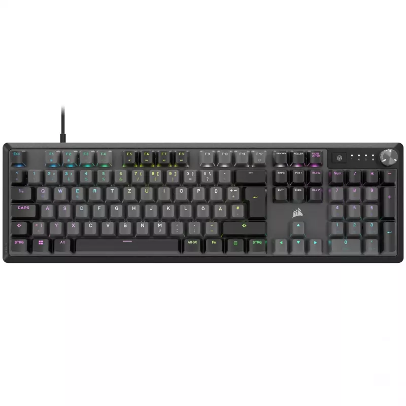 Corsair K70 CORE RGB näppäimistö pelaaminen USB QWERTZ saksa harmaa