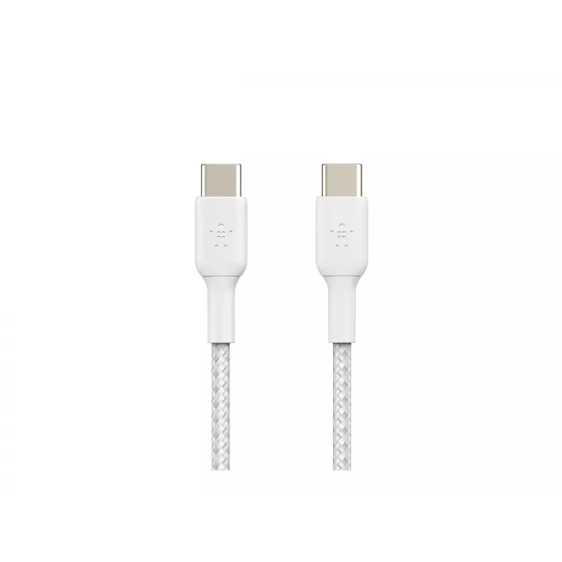 Belkin BOOST CHARGE - USB-kaapeli - 24-pin USB-C (M) – 24-pin USB-C (M) - USB 2.0 - 2 m - valkoinen