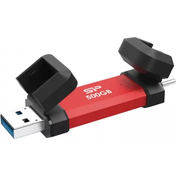 Kannettava SSD Silicon Power DS72 500 GB, USB-C/USB-A 3.2 Gen 2