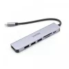 USB-C-keskitin Unitek 7in1 alumiini PD 100W 5 Gbps — moniporttinen sovitin Power Delivery -tuella
