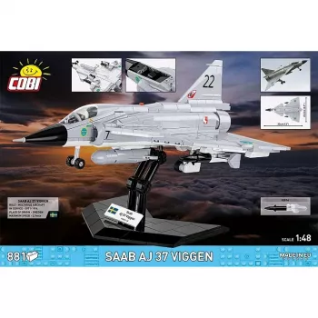 Cobi Blocks Saab AJ 37 Viggen 881 kpl rakennussarja