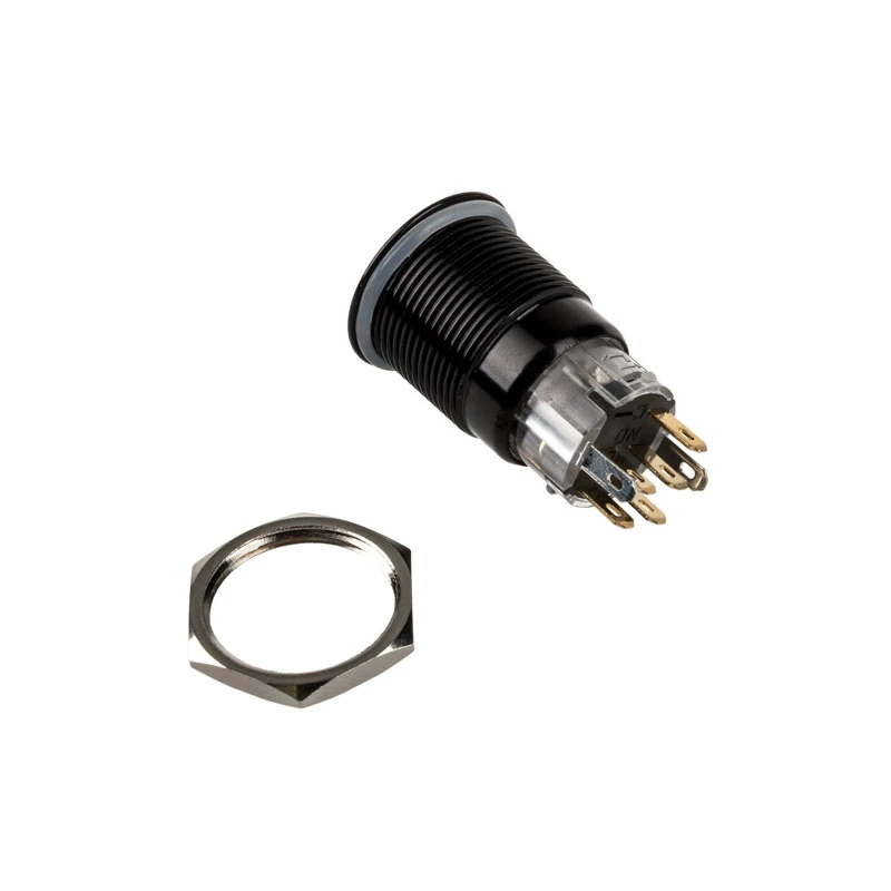 DimasTech vandalismikytkin/-painike 19 mm Blackline Dot RGB PD218