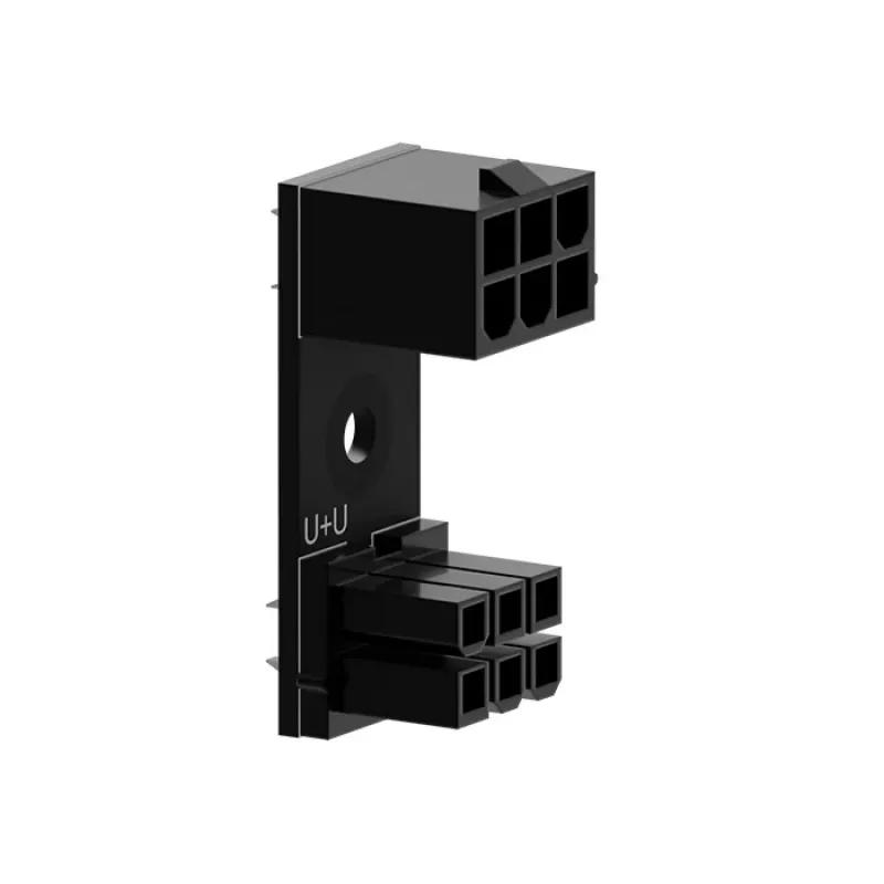 6-pin PCIe 180° -adapteri U+U Singularitylta (SC-A-PCIE6-UU) — 6-pin PCI Express -kulma-adapteri