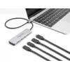 DeLOCK USB Type-C -keskitin 10 Gbps 4 porttia alumiini harmaa