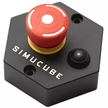 Button Simucube Premium -vääntömomentin poiskytkentäpainike, musta/punainen, 120×120×70 mm