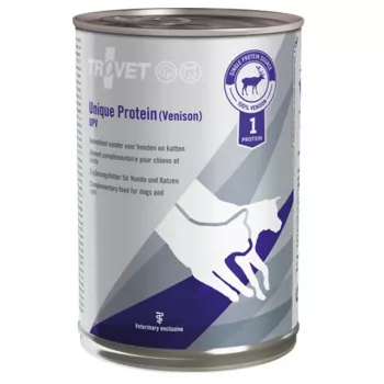 Märkäruoka koirille TROVET UPV Unique Protein Venison 400 g — rajoitettu yhden proteiinin lähde