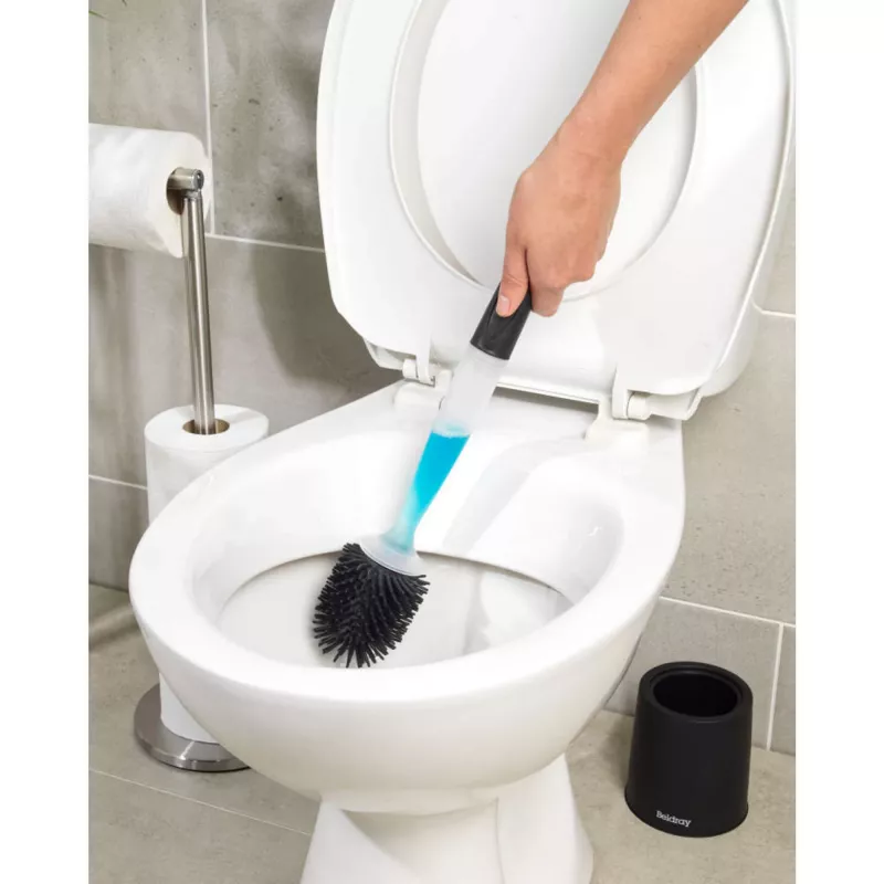 WC-harja Beldray LA033996UFFEU7 Antibac harmaa, antibakteerinen WC:n puhdistusharja
