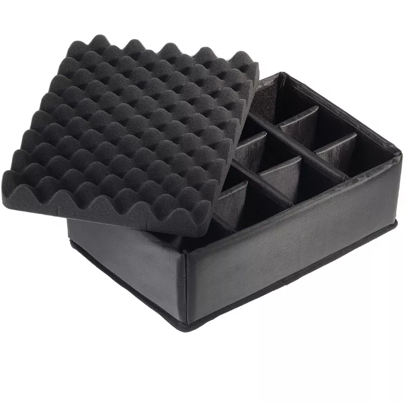 B&W outdoor.cases Type 4000 kova kuljetuskotelo ja pehmustettu jakajasarja, musta, 4000/B/RPD