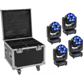 Valaisin EUROLITE TMH-H240 Beam Wash Flower Effect 4x — LED-efektivalo, kompakti yksikkö