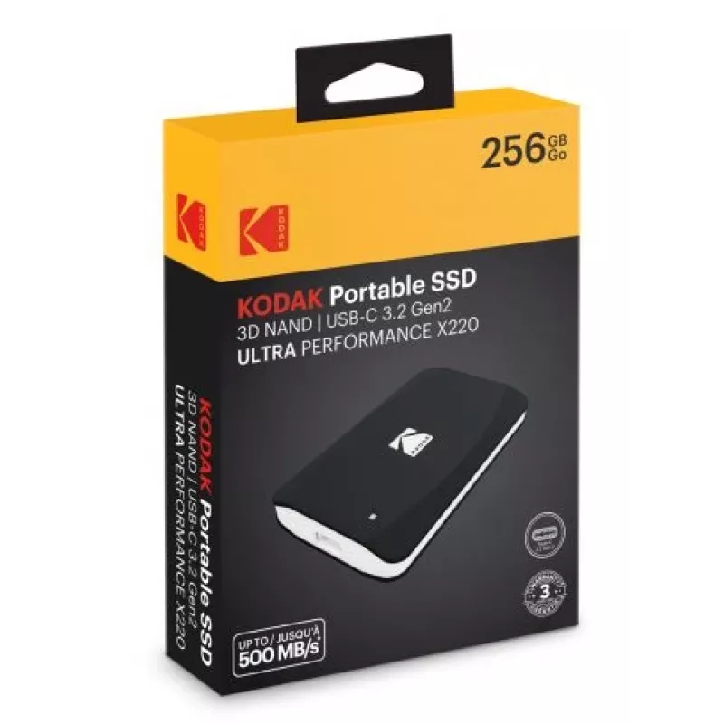 Kodak X220 256 GB kannettava SSD, USB 3.2 Gen2