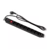 Qoltec 53996 pistorasialista RACK 19 | 1U | 16A | PDU | 8xFRANZÖSISCH | 2m