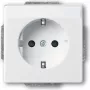 BUSCH JAEGER 2011-0-3727 - CEE 7/3 - 2P+E - valkoinen - 250 V - 16 A - 45 mm