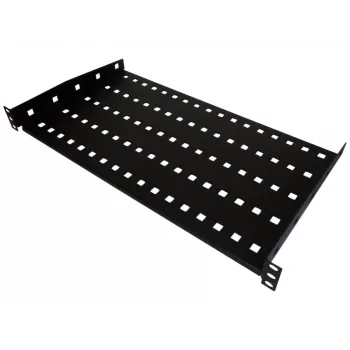Alantec SA-P-19-1U-280-2-C 19 tuuman kiinteä räkkihylly, 1U, syvyys 280 mm, musta