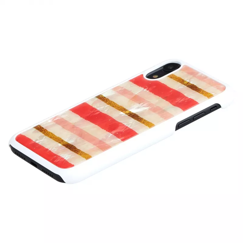 iKins suojakotelo iPhone XR — Short Cake -kuvio, valkoinen