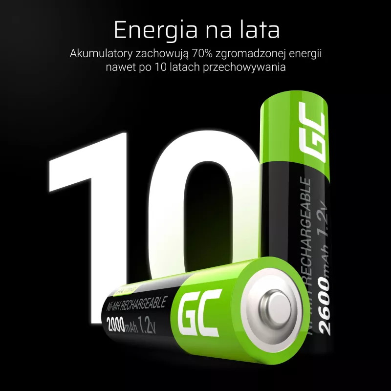 Green Cell GR02 NiMH AA -akut, 4 kpl, 2000 mAh