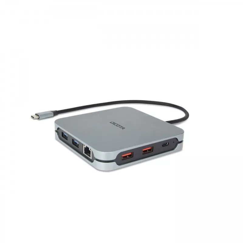 DICOTA D32057 USB Type-C -keskitin 10000 Mbit/s hopea