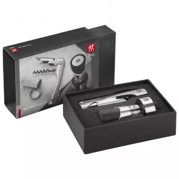 ZWILLING Sommelier viinivälinesarja — suorakaiteen muotoinen kotelo 100×190×42 mm, 2 kpl