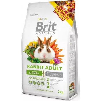 Brit Adult Complete -kuivaruoka kaneille 3 kg – täysrehu aikuisille kaneille, 14 % proteiinia, 20 % raakakuitua