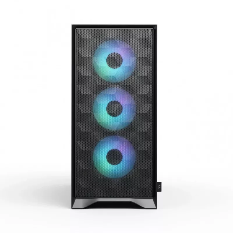 Fractal Design Pop 2 Air musta Solid Midi-Tower-PC-kotelo — ATX-tuki, 3x 120 mm etutuulettimet, 2,5/3,5 inch asemapaikat, 215×481×462 mm