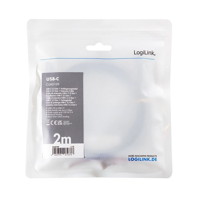 USB 3.2 Gen1 Type-C - USB-C naaras, PD, 2m