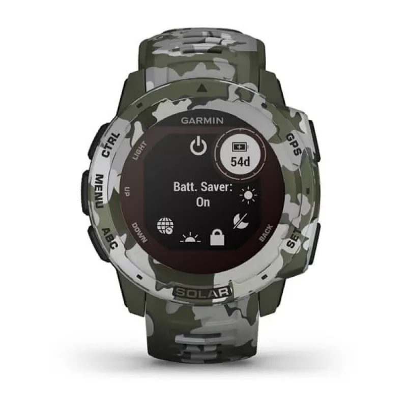 GPS-kello Garmin Instinct Solar Camo Edition maastokuvio