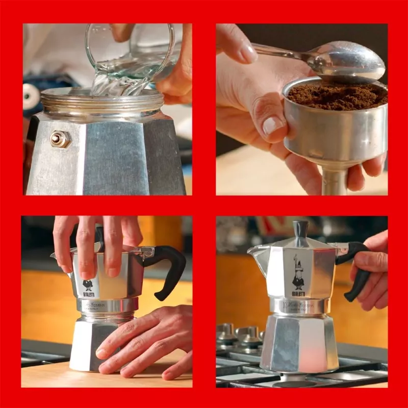 Bialetti Moka Express mokkapannu 0,775 L alumiini, musta