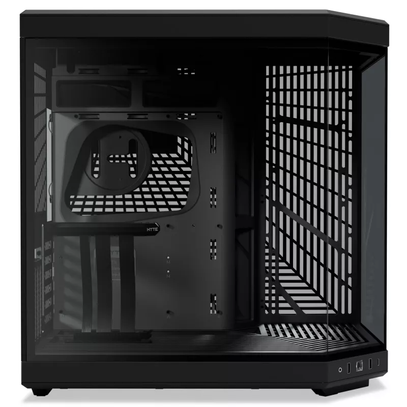 HYTE Y70 CS-HYTE-Y70-B Midi Tower -tietokonekotelo, E-ATX, karkaistu lasi, Pitch Black