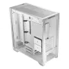 Modecom Volcano Expanse S Midi Tower -tietokonekotelo, ATX/micro-ATX/mini-ITX, karkaistu lasi, USB-C, näytönohjain enintään 430 mm, valkoinen