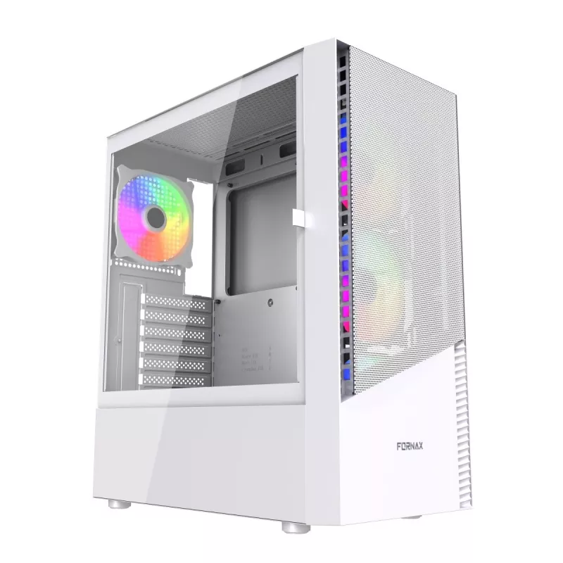 PC-kotelo Midi-Tower Fornax 4300 ATX valkoinen