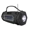 Tracer Explorer TRAGLO47616 kannettava Bluetooth-kaiutin, TWS, Bluetooth 5.3, 15 W RMS, FM-radio, taskulamppu, aurinkopaneeli, 1800 mAh varavirtalähde, microSD, musta