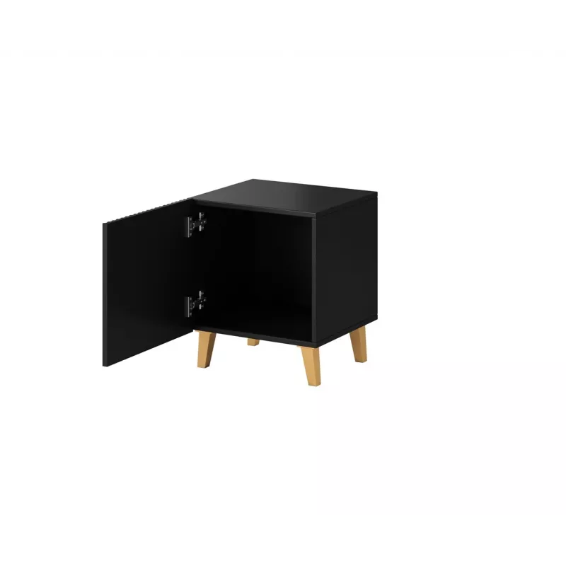Yöpöytäsarja cama meble PAFOS, 2 kpl, 45×40×51 cm, mattamusta, MDF/lastulevy