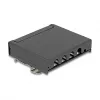 Patch-paneeli DELOCK Mini Desktop RJ45 4-porttia Cat.6A suojattu musta, metalli, 90×22×93 mm
