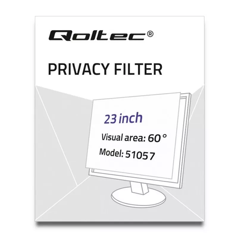 Qoltec GDPR tietosuojakalvo 23 | 16:9 | Eye Care | Panoramic