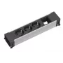 Bachmann POWER FRAME Medium 916.006 jatkojohto, 3x Schuko (CEE 7/3), GST18i3-tulo, 250 V, 0,2 m, musta/alumiini