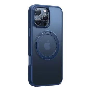 Torras Ostand Pro suojakotelo iPhone 16 Pro -puhelimelle, sininen, ohut muotoilu