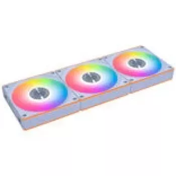 120mm Lian Li UNI FAN 12CL1W3W valkoinen langaton kotelotuuletin — 120mm, PWM-hub-yhteensopiva, modulaarinen