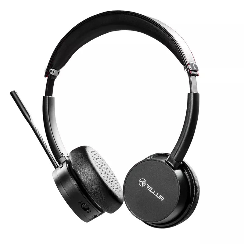 Tellur Voice Pro Wireless -kuulokemikrofoni puhelinkeskuskäyttöön musta TLL411007
