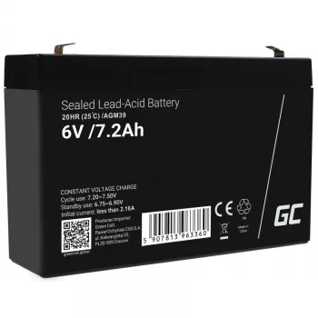 Green Cell AGM39 teollisuusakku 7200 mAh 6 V