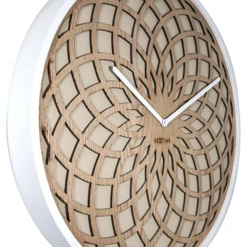 NeXtime kello 3150be Sun Small, Ø35 cm, seinäkello, beige