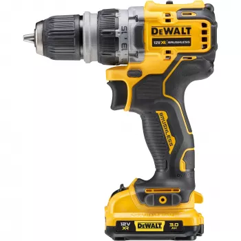 Pistoolikahvaporakone DeWalt DCD703L2T-QW — 12V, 3,0Ah x2, 1500 kierr./min, 10 mm pikakiinnitysistukka, 25,5 N·m, 0,9 kg